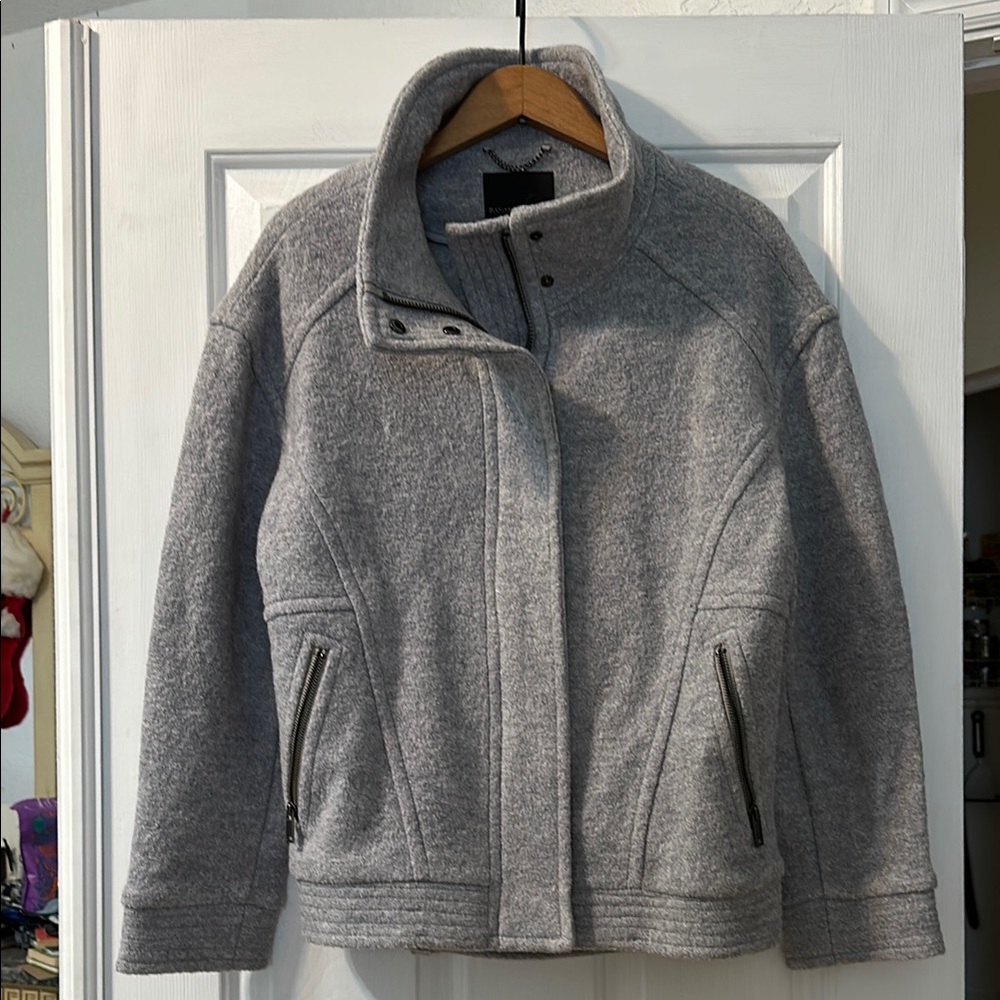Banana Republic Gray Wool Jacket women’s large petite